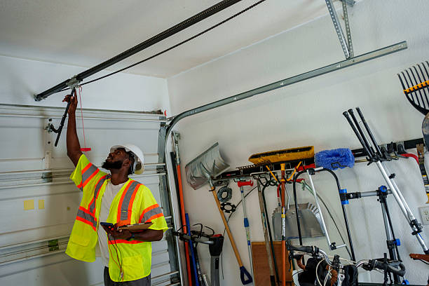 Professional Garage Door Panel Replacement technician working in Garberville, CA